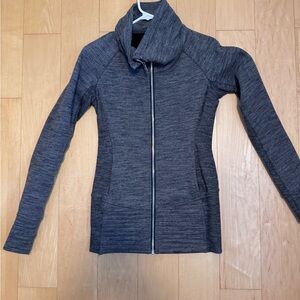 lululemon athletica Heathered Dark Gray Full-Zip Sweater Jacket